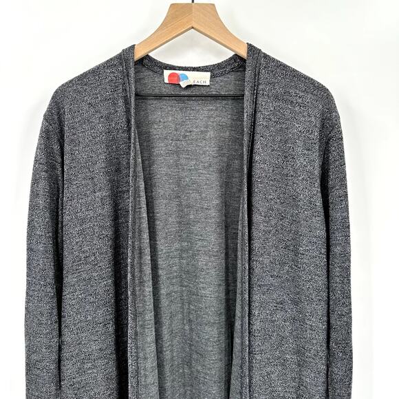 Free People Beach Bicoastal Cardigan Midi Duster in Charcoal Gray Size X-Small - Picture 6 of 12